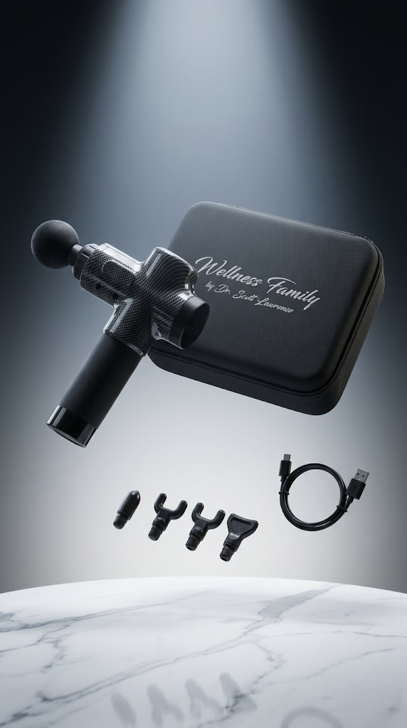 Floating massage gun product shot